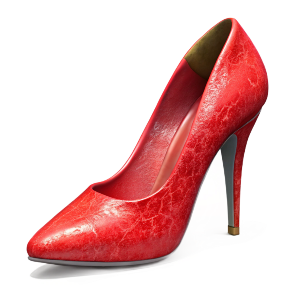 dramatic artistic High Heels Pointed Toe Red Isolated Element premium png