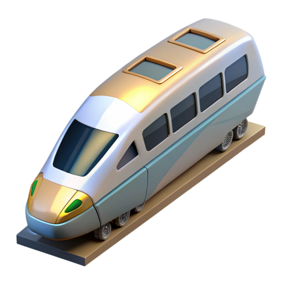 elegant rustic High Speed Rail System on Transparent Background high resolution png