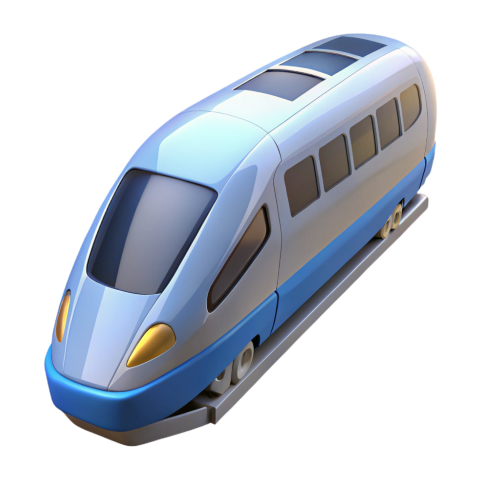 dramatic modern High Speed Train on Transparent Background professional png