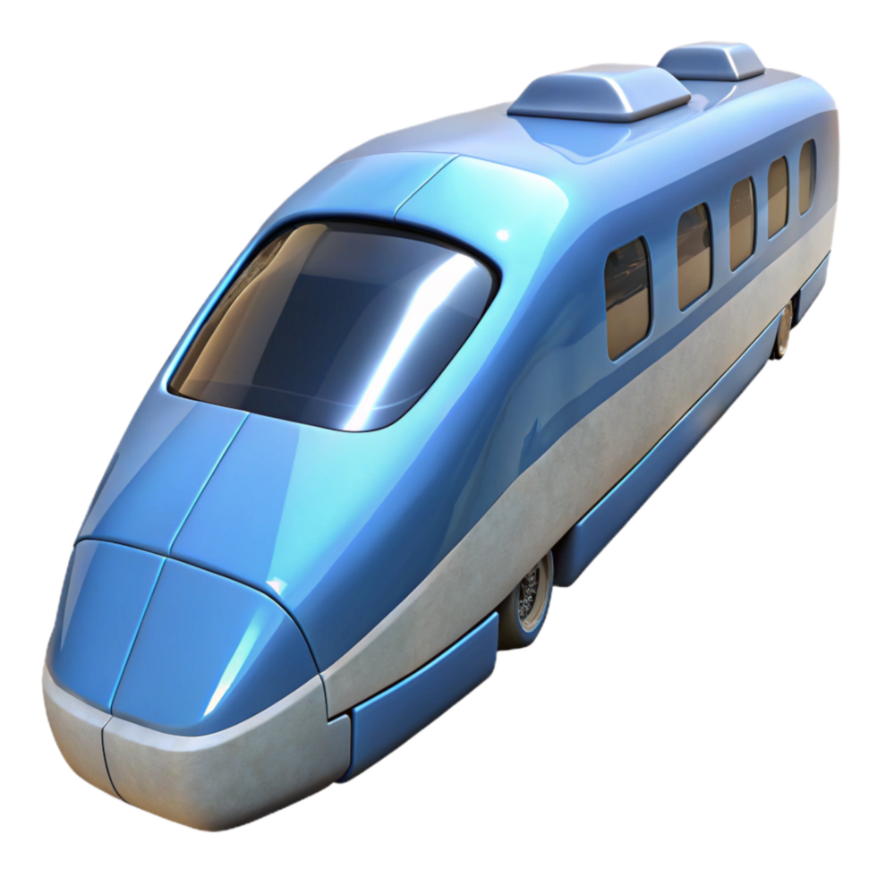 impressive abstract High Speed Train on Transparent Background authentic png