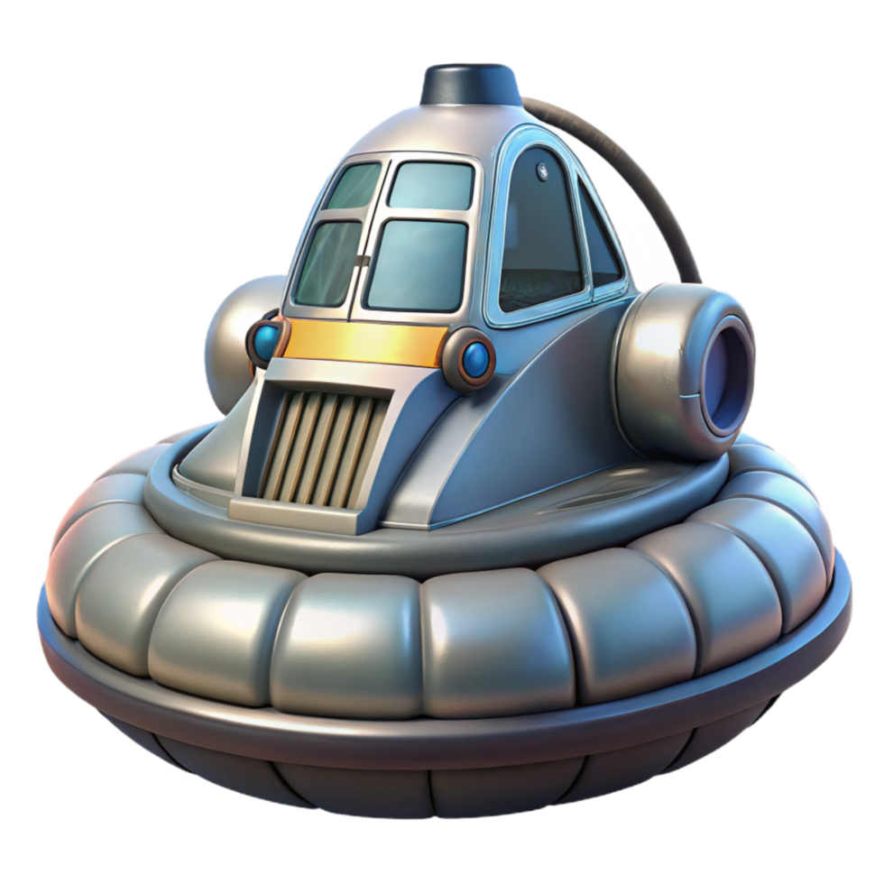 extraordinary minimalist High Tech Hovercraft Front View high resolution png