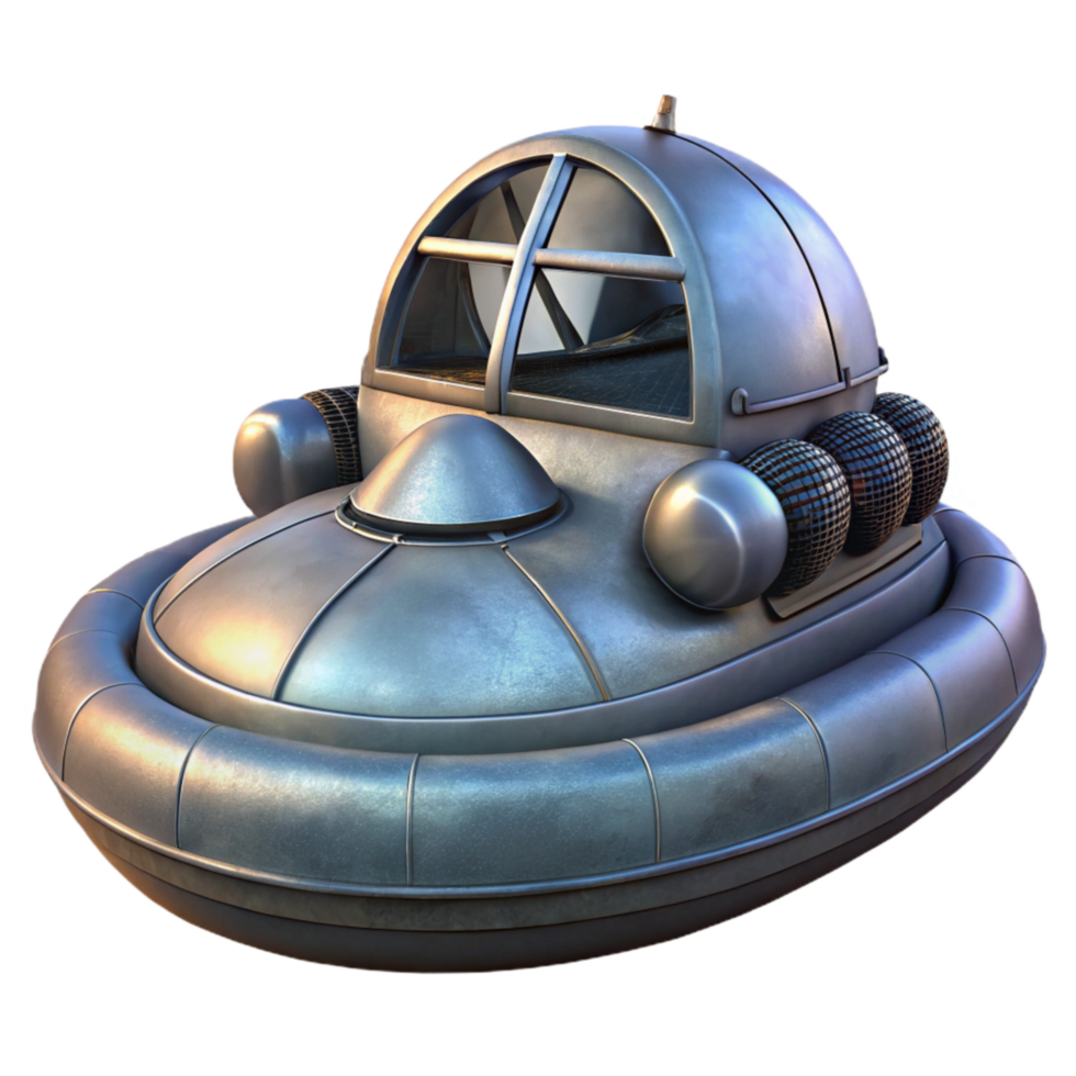 elegant rustic High Tech Hovercraft Front View png