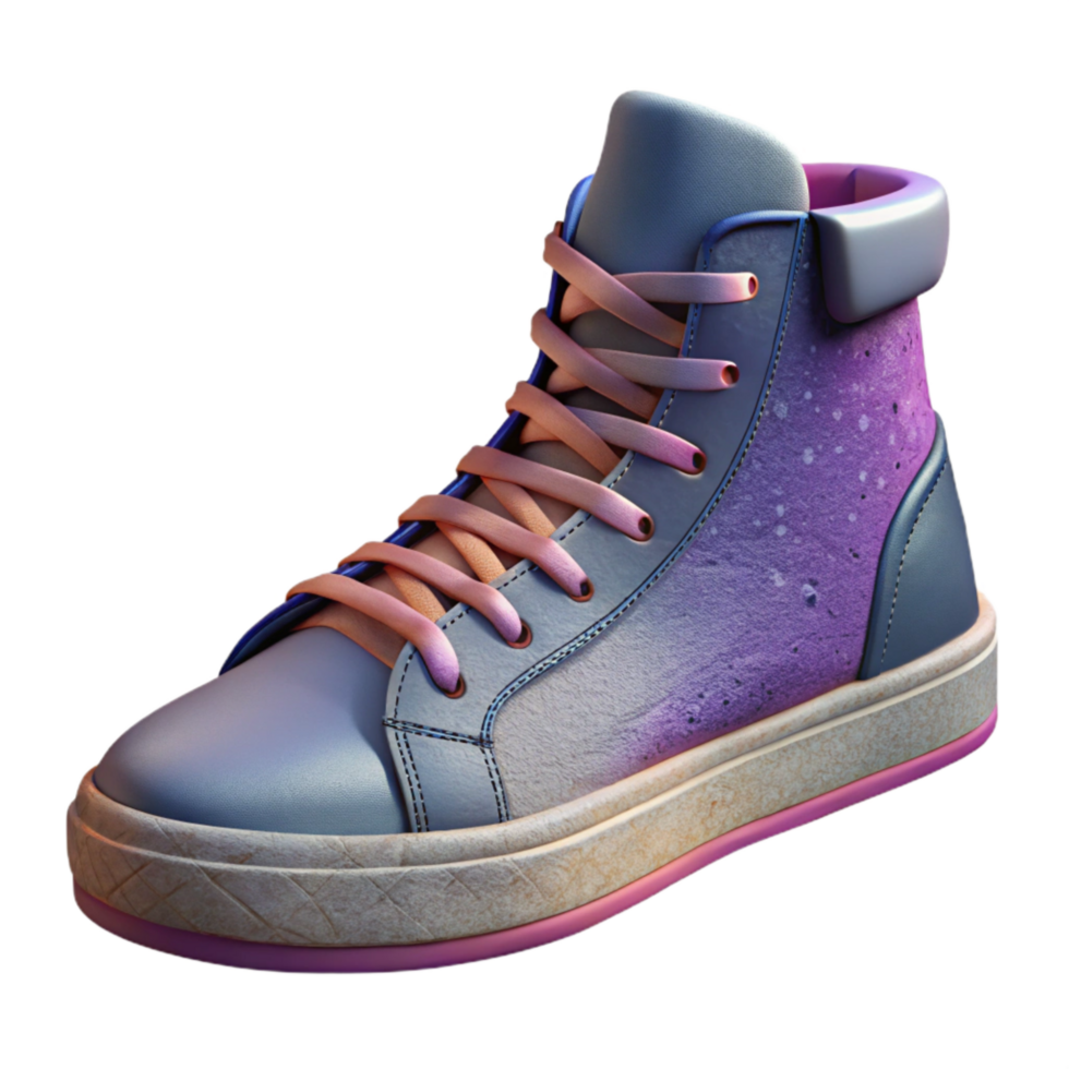 elegant artistic High Top Sneakers Side View Isolated professional png