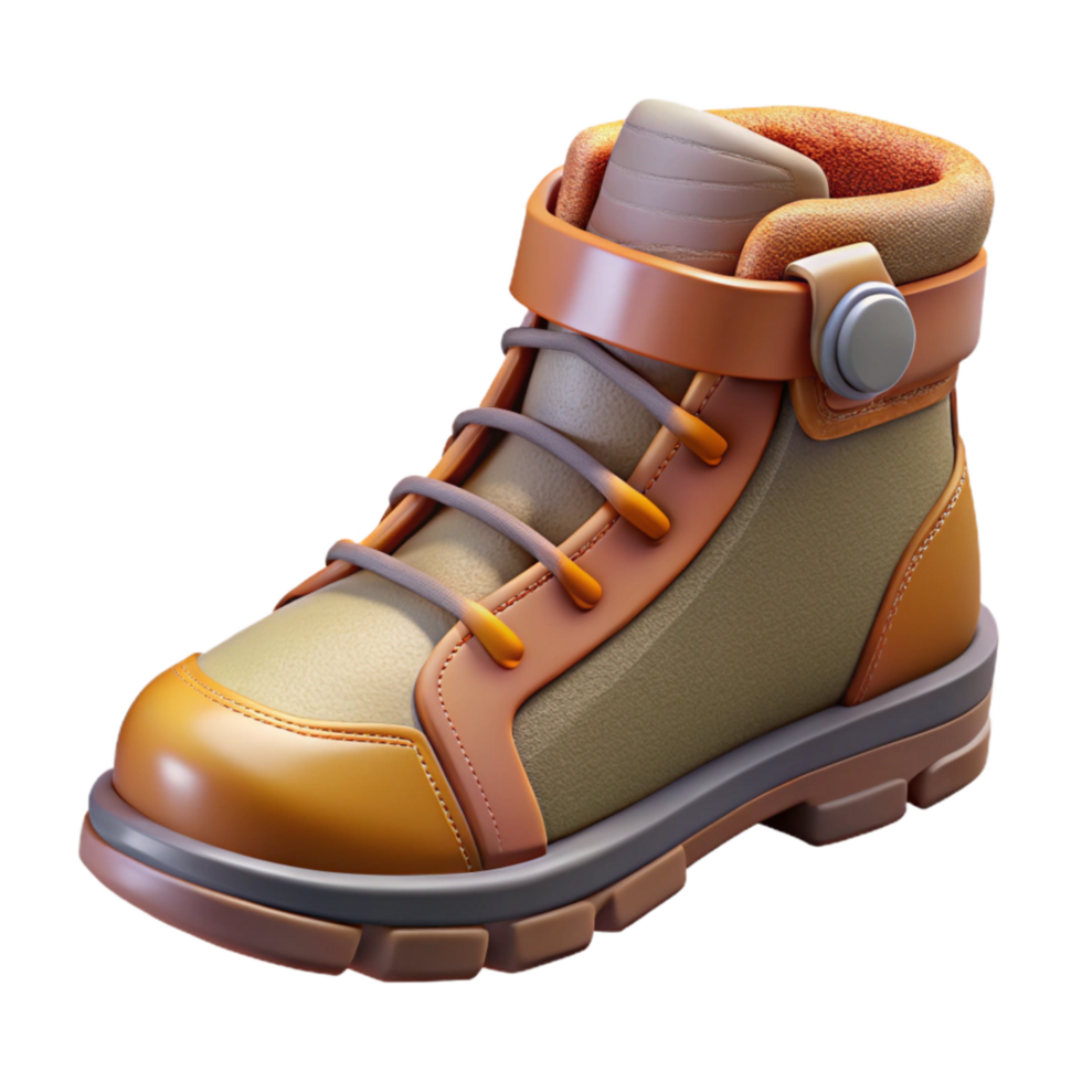 impressive modern Hiking Boots Side View Isolated on Transparent Background png