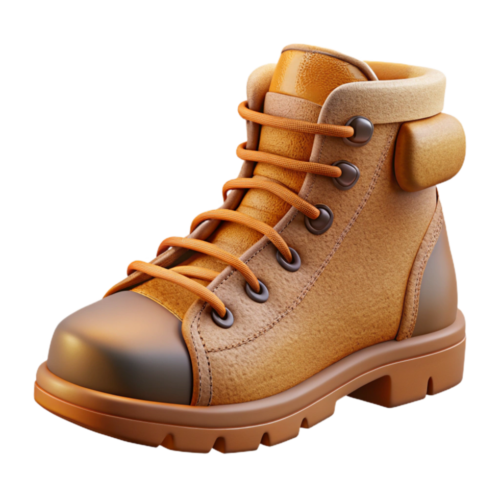 extraordinary vintage Hiking Boots Side View Isolated on Transparent Background high resolution png