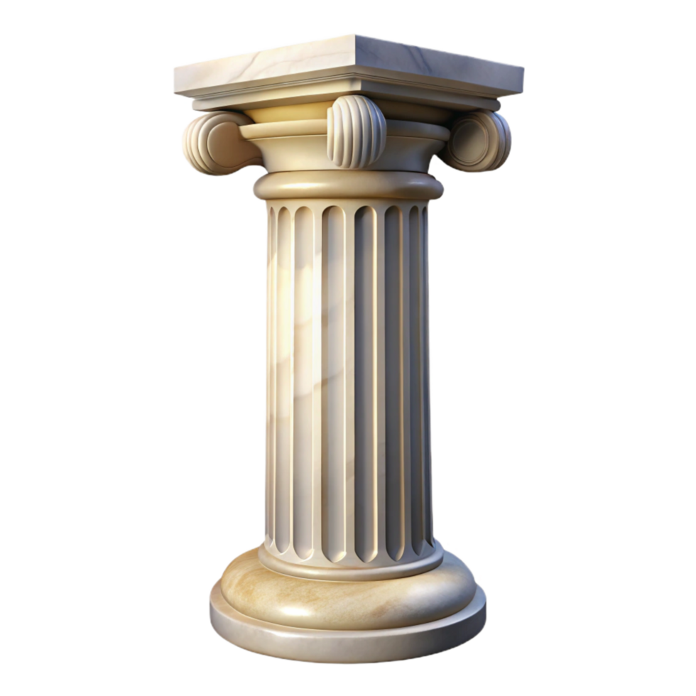 elegant minimalist Historical Building Column Transparent Background Front View exclusive png