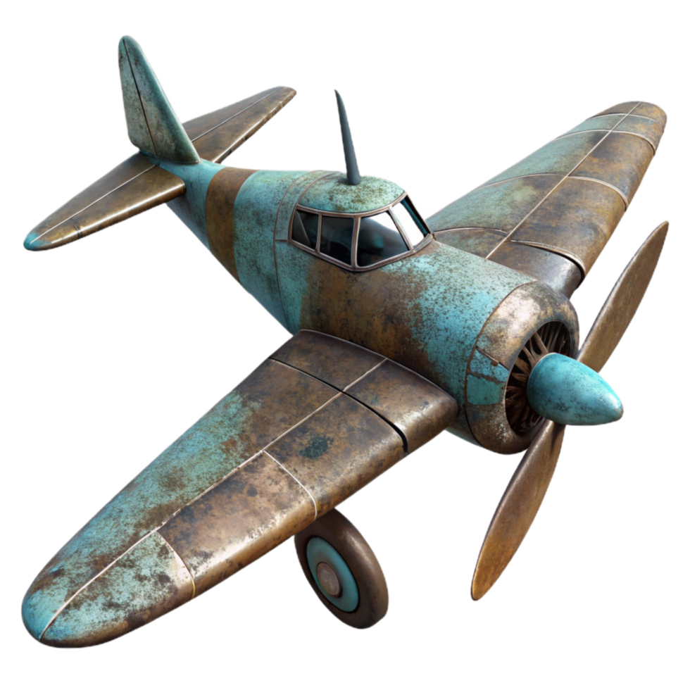 wonderful rustic Historic Airplane Propeller Plane Silhouette detailed png