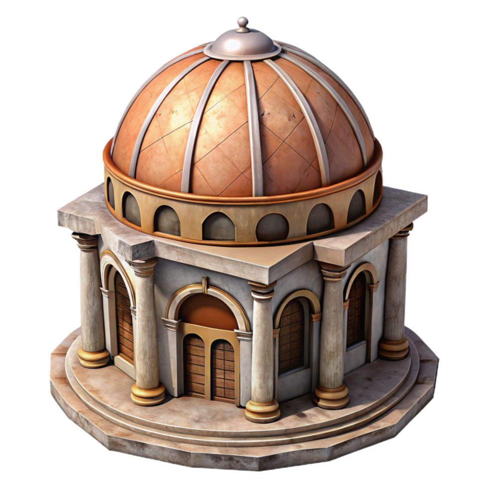 impressive contemporary Historical Building Dome Cutout Architectural Detail authentic png
