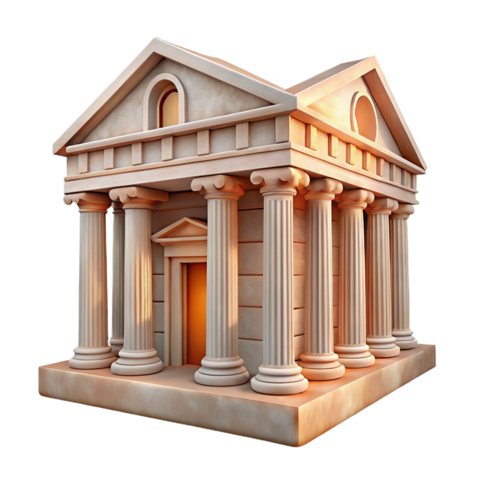 vibrant creative Historical Building Facade Architectural Drawing detailed png