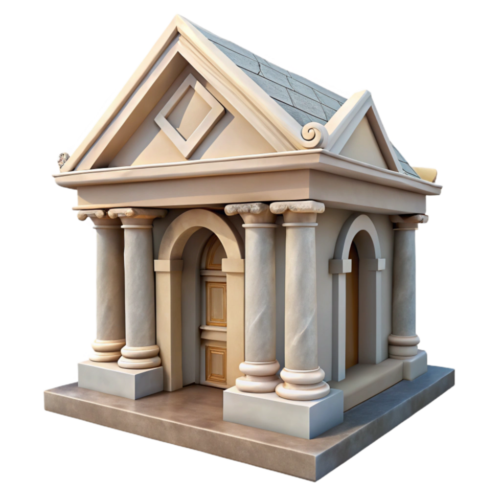 stunning contemporary Historical Building Gable Transparent Background Architectural Detail premium png