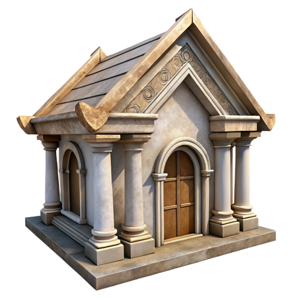 impressive artistic Historical Building Gable Transparent Background Architectural Detail authentic png