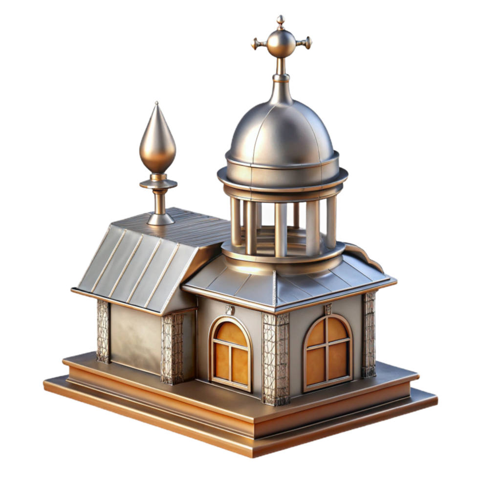 vibrant vintage Historical Building Weathervane Transparent Background Metal Design original png