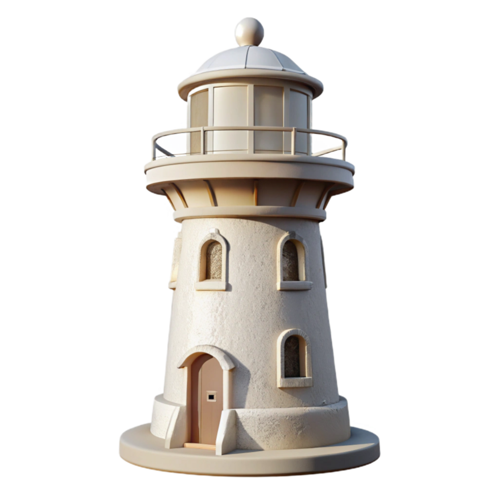 stunning traditional Historical Lighthouse Bright White Cutout detailed png