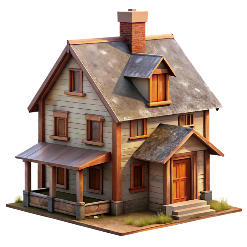 extraordinary abstract Historical Farm House Rustic Charm Transparent Background high resolution png