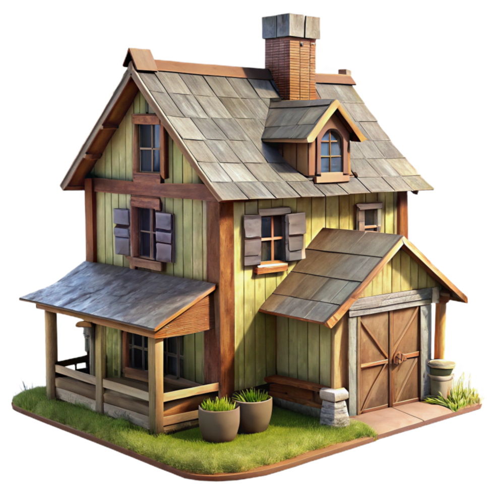 stunning classic Historical Farm House Rustic Charm Transparent Background high resolution png