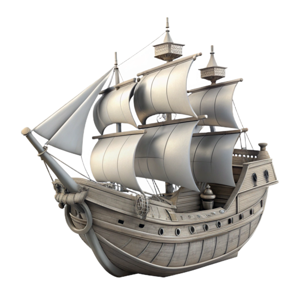 dramatic artistic Historical Ship Silhouette Transparent high quality png