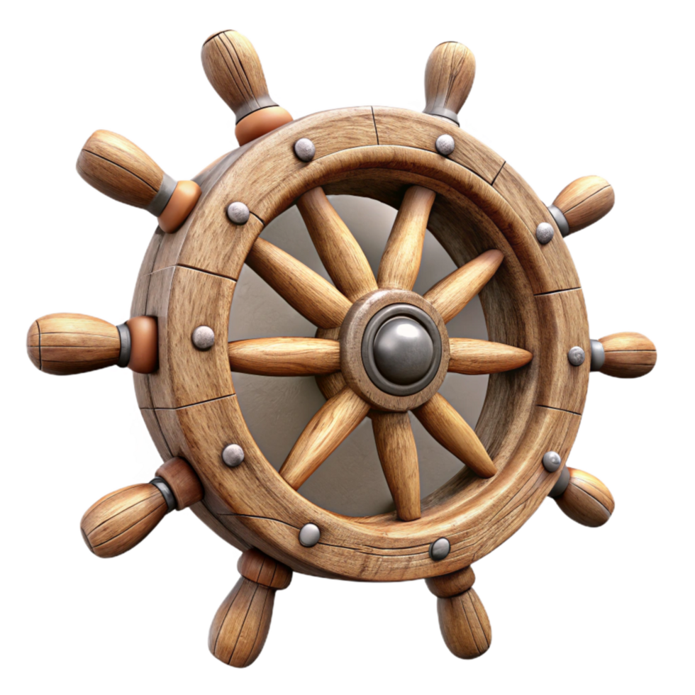 extraordinary contemporary Historical Ship Wheel Wooden Detail detailed png