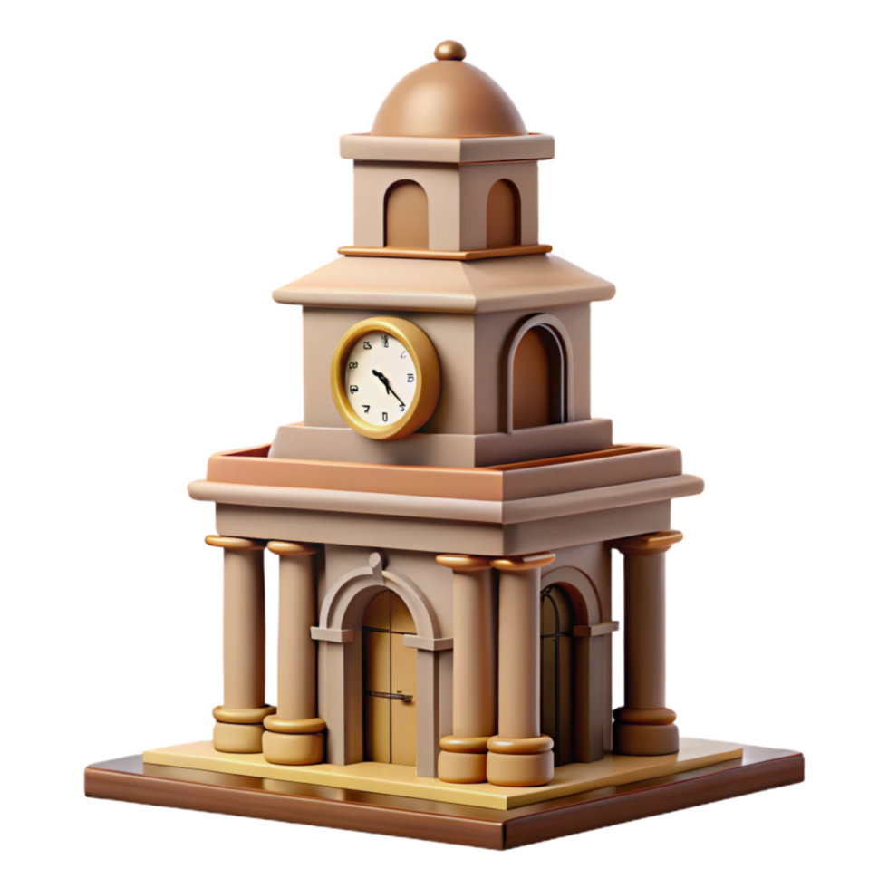 vibrant classic Historic Building Clock Tower Timelapse detailed png