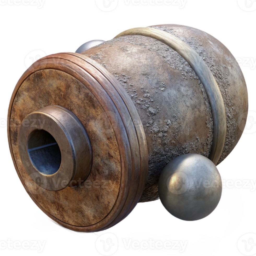 impressive creative Historic Cannonball Isolated on Transparent Background high resolution png