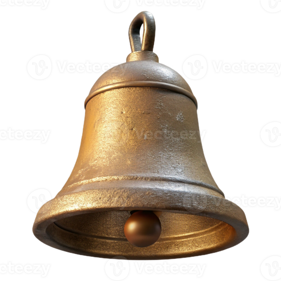 dramatic classic Historic Church Bell Side View Isolated authentic png