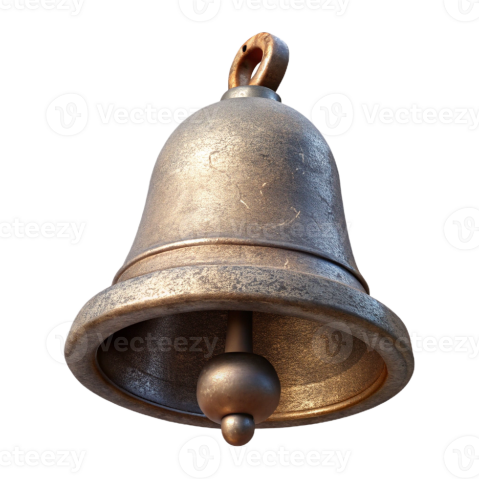 dramatic creative Historic Church Bell Top View Isolated high quality png
