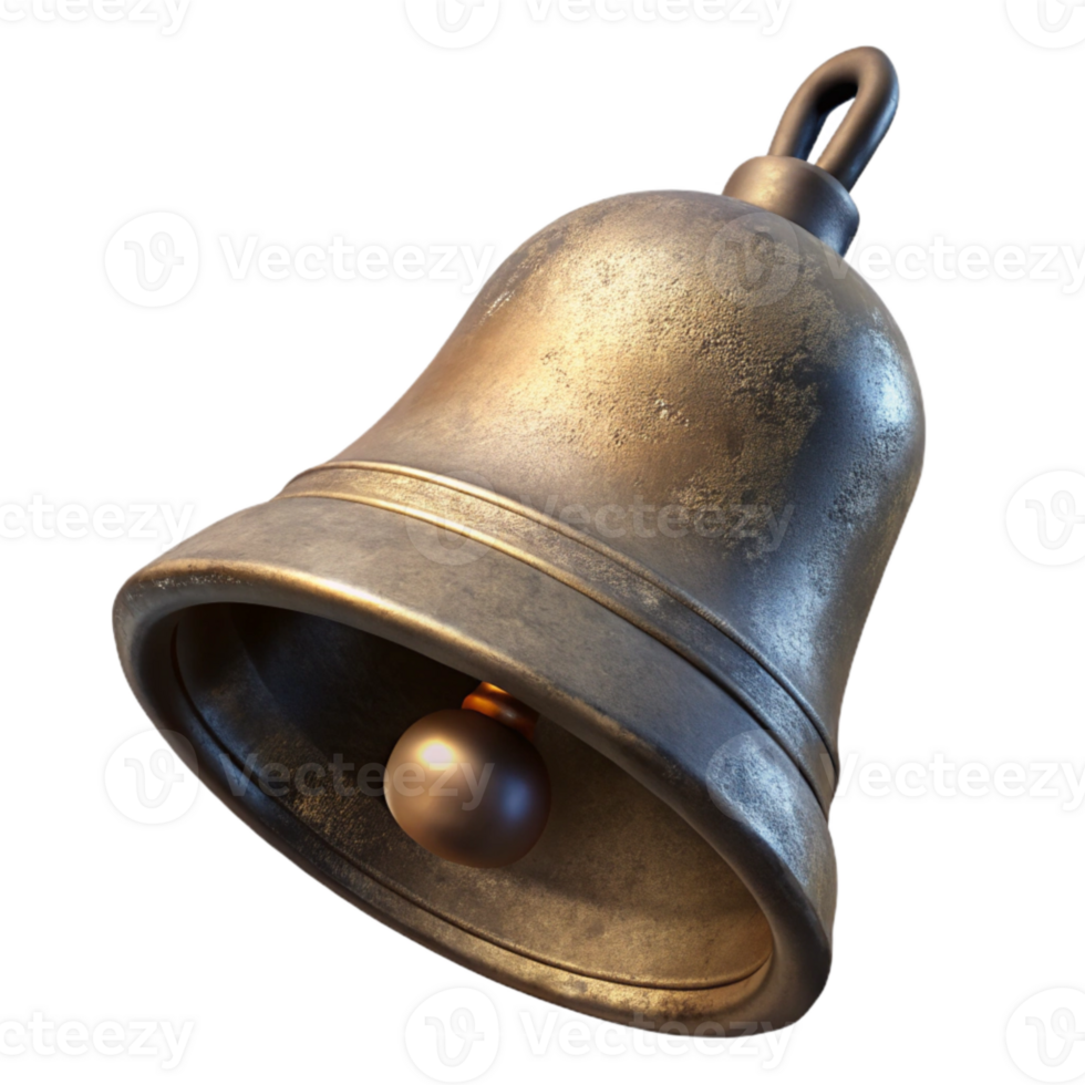 extraordinary creative Historic Church Bell Top View Isolated authentic png