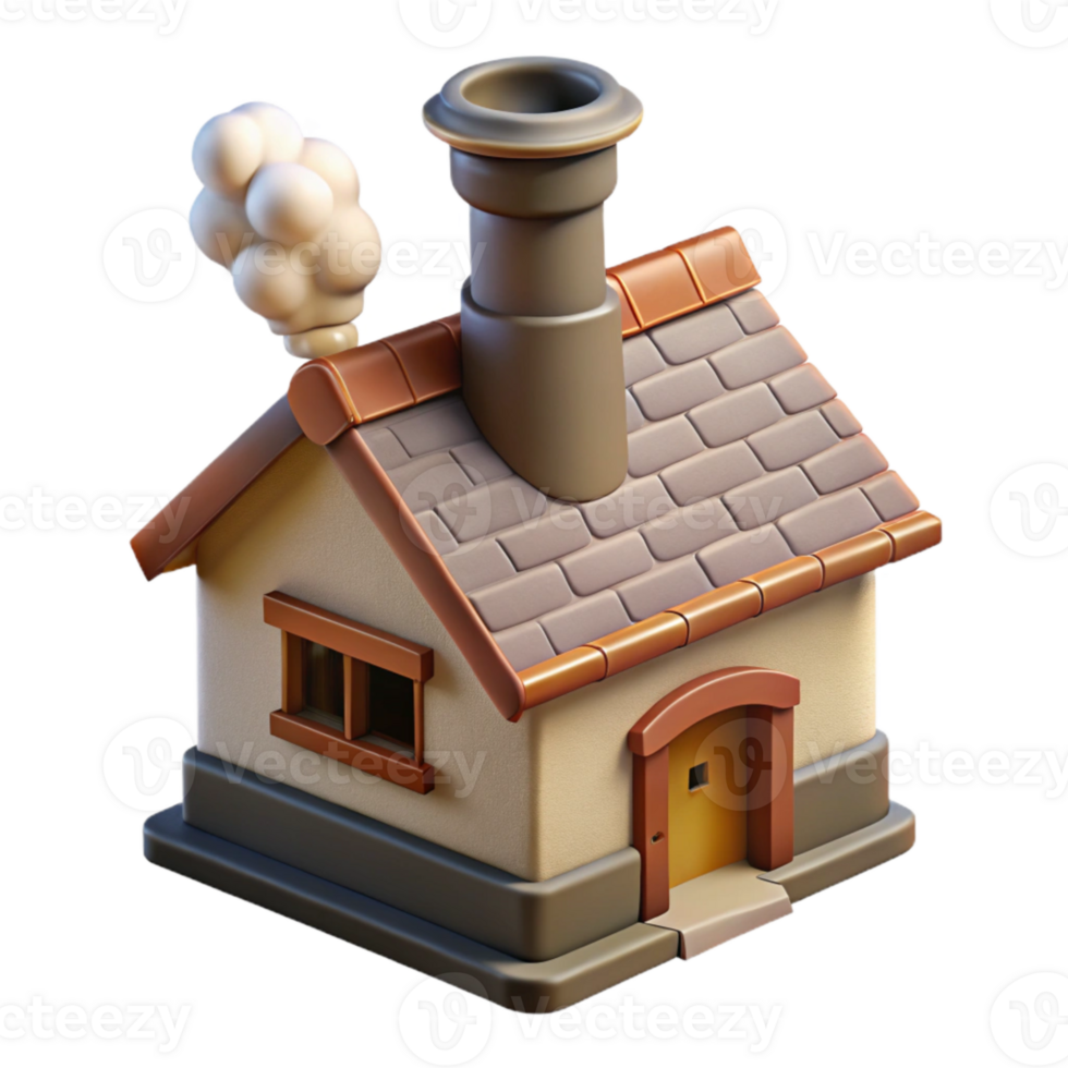 dramatic traditional Historic Farmhouse Chimney Smoke Transparent Background authentic png