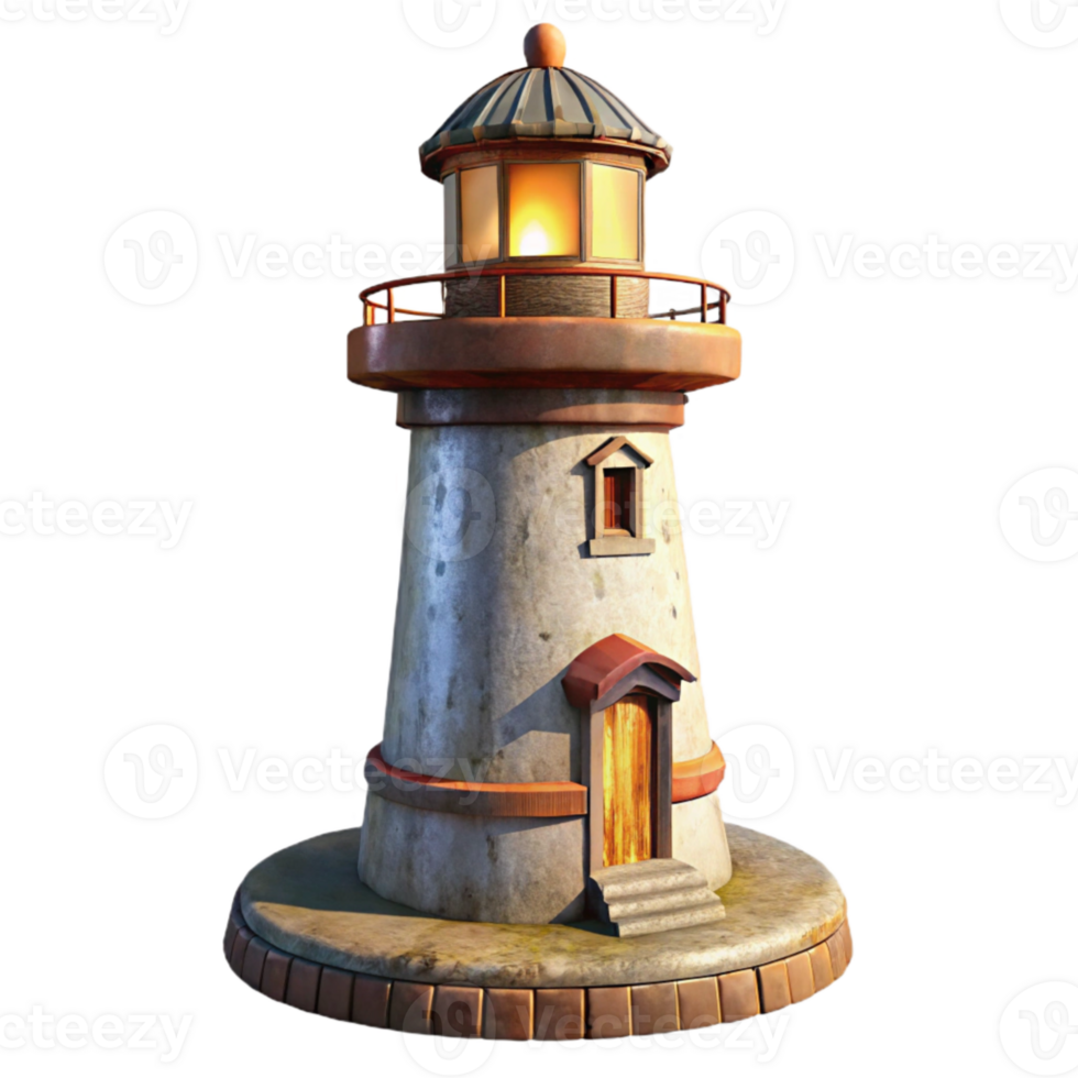 impressive artistic Historic Lighthouse Dramatic Lighting detailed png