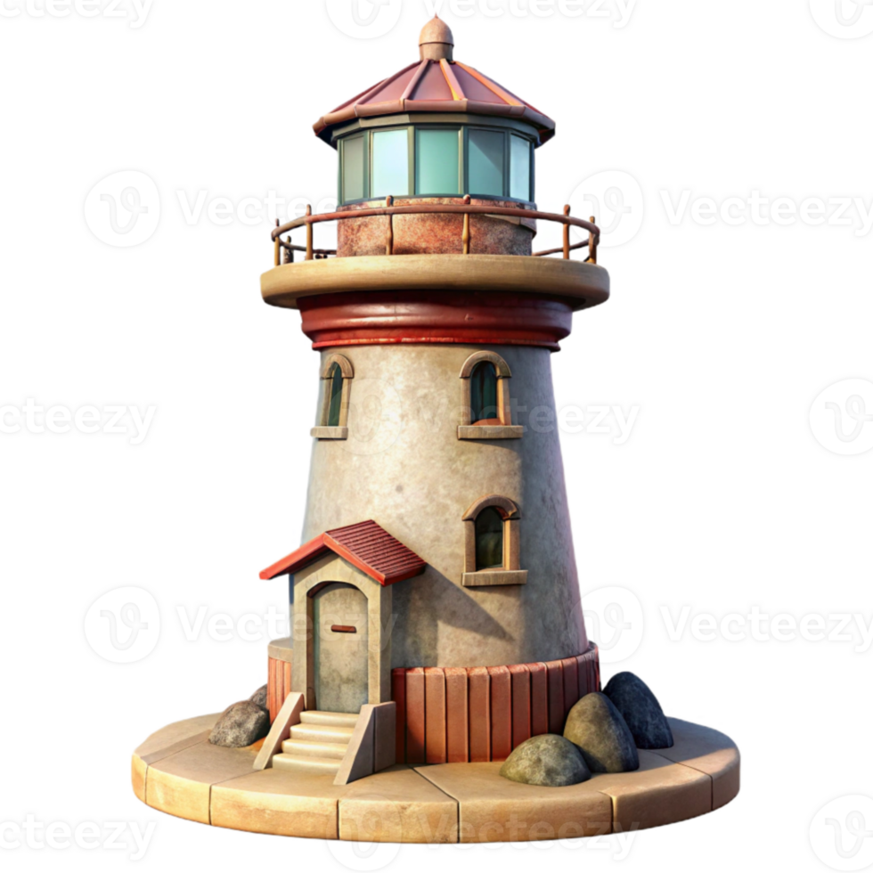 serene modern Historic Lighthouse Dramatic Lighting original png