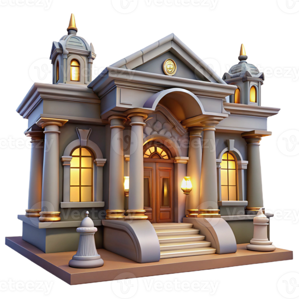 wonderful rustic Historic Manor House Grand Entrance Transparent Background genuine png
