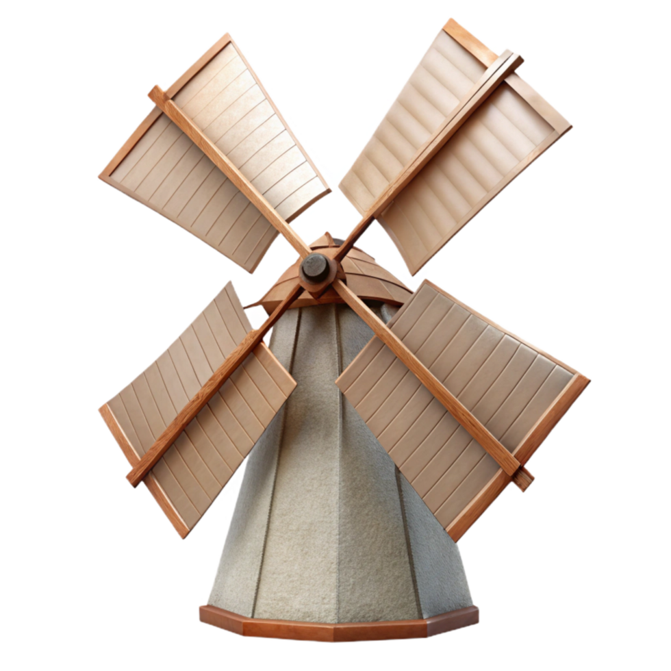 impressive contemporary Historic Windmill Sails Turning Transparent Background detailed png
