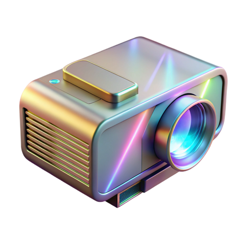 wonderful minimalist Hologram Projector Side View Isolated on Transparent Background detailed png
