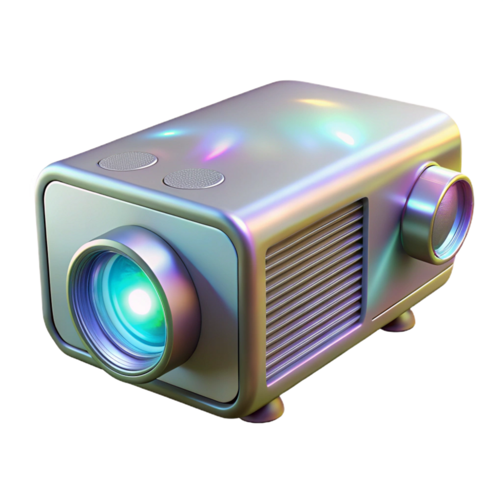 stunning modern Hologram Projector Side View Isolated on Transparent Background original png