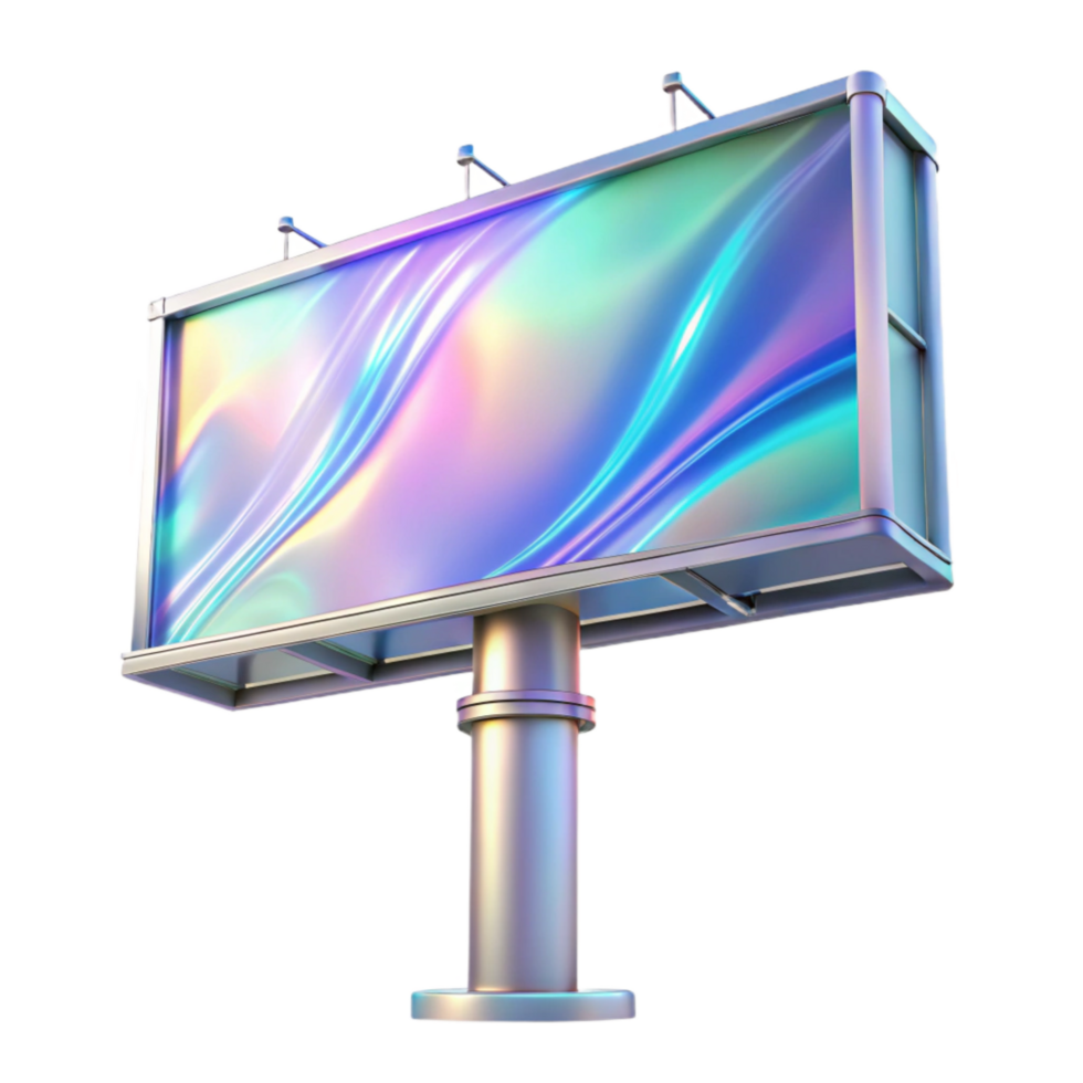 impressive vintage Holographic Billboard Advertisement Transparent Background original png