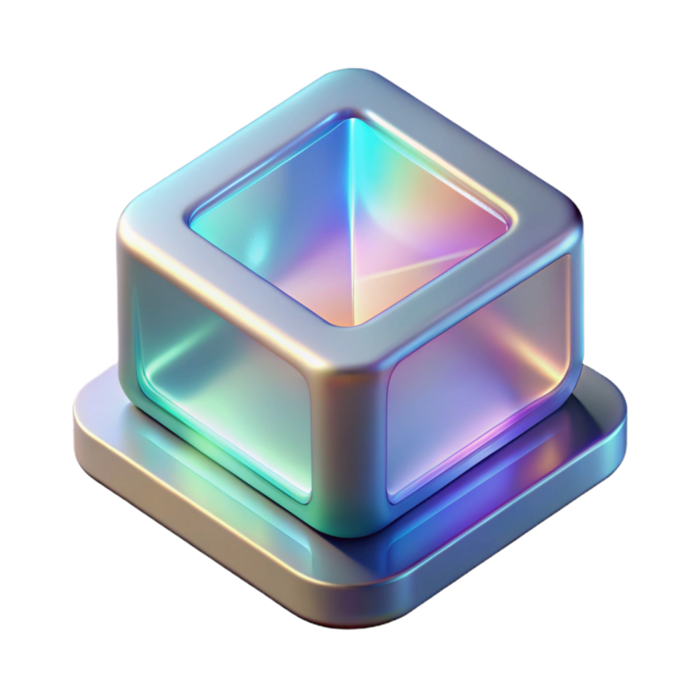 elegant classic Holographic Display Close Up View Isolated on Transparent Background exclusive png