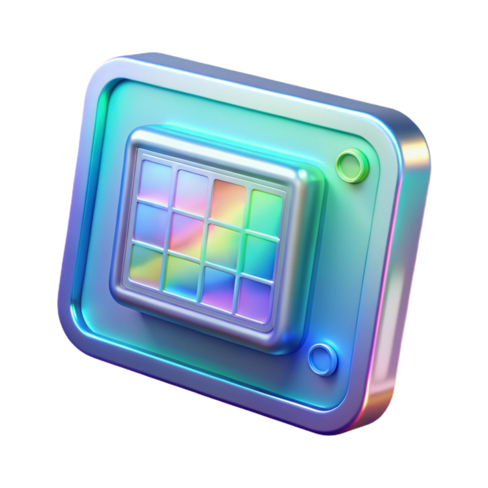impressive creative Holographic Display Interface Cutout Transparent Background premium png