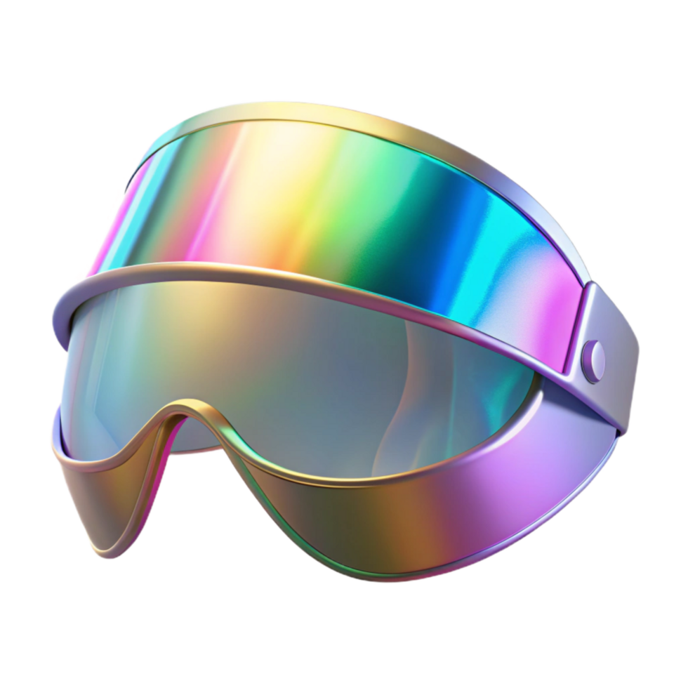 stunning artistic Holographic Visor Reflective Surface Transparent Background genuine png
