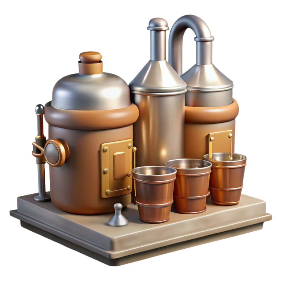 dramatic rustic Home Brewing Equipment Kit Transparent Background png