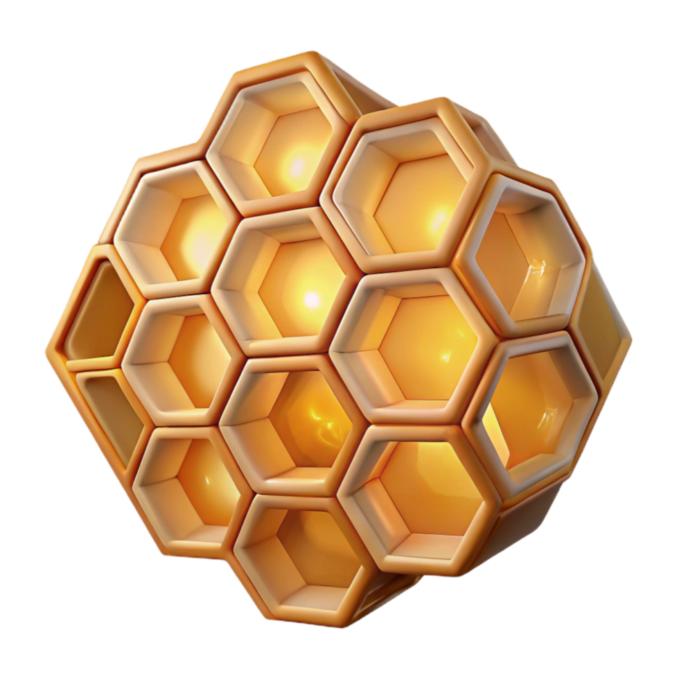 elegant creative Honeycomb Grid Lighting Modifier Transparent Background genuine png