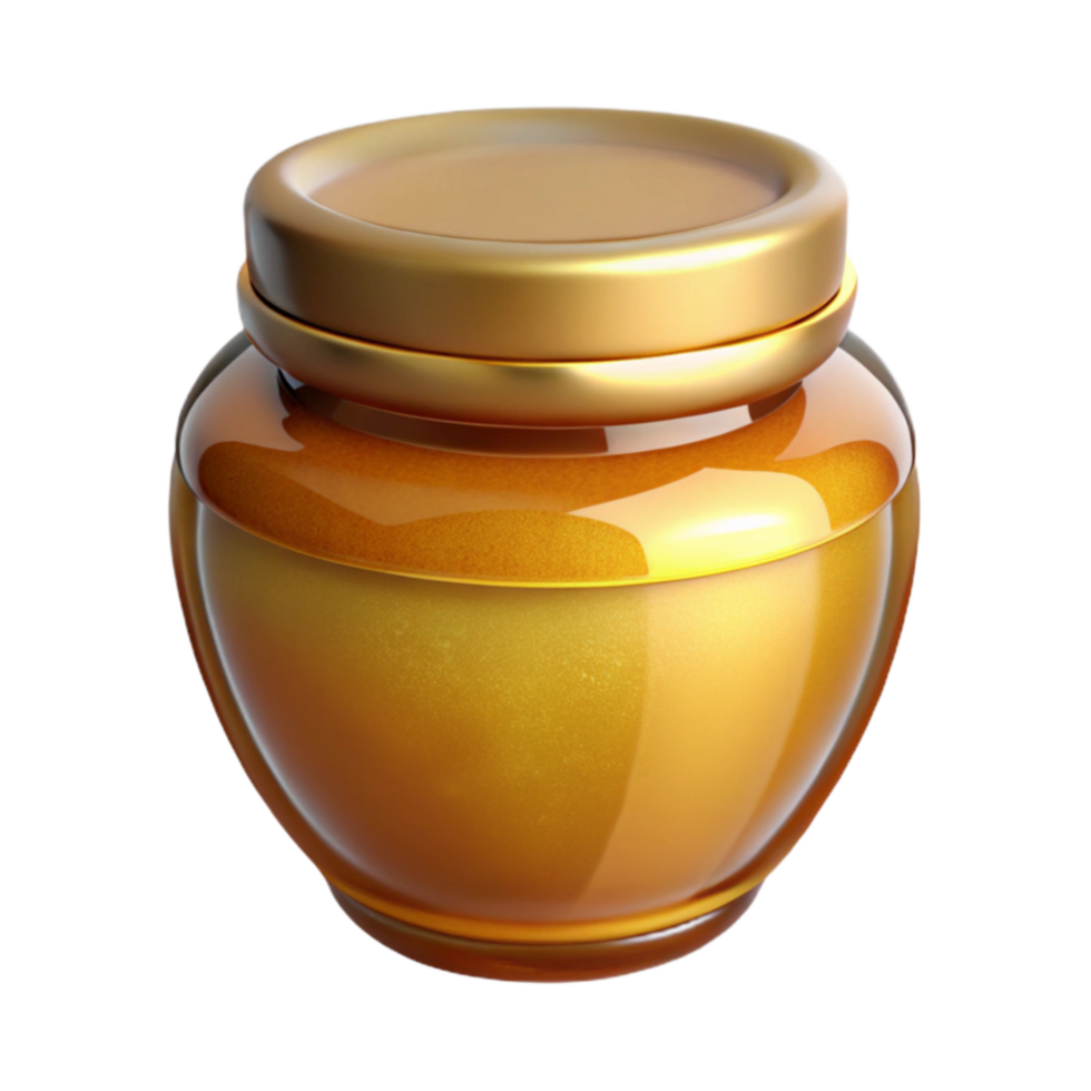 wonderful modern Honey Jar Transparent Background Golden Honey detailed png