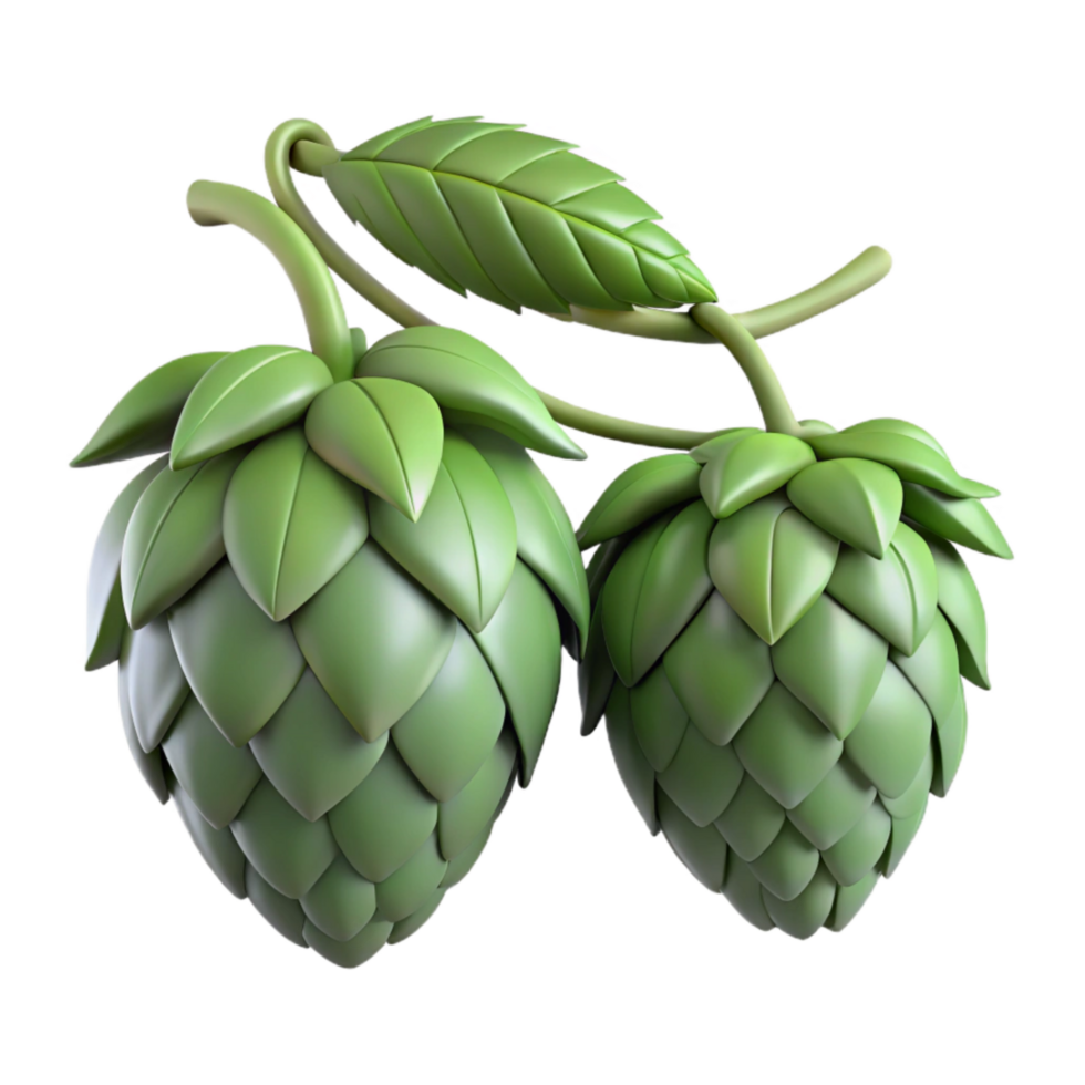 serene modern Hops Cones on Vine Isolated Element exclusive png