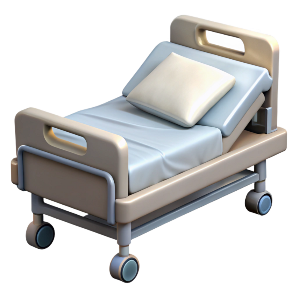 serene artistic Hospital Bed Empty White Sheets png