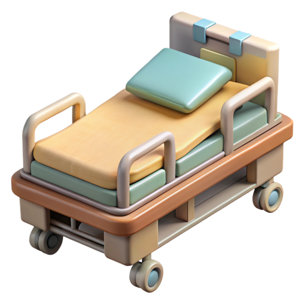 stunning rustic Hospital Bed Top View Cutout detailed png