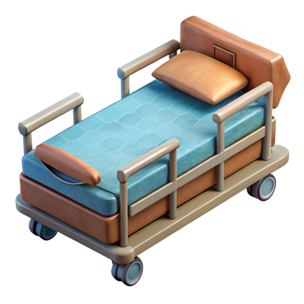 magnificent vintage Hospital Bed Top View Cutout png