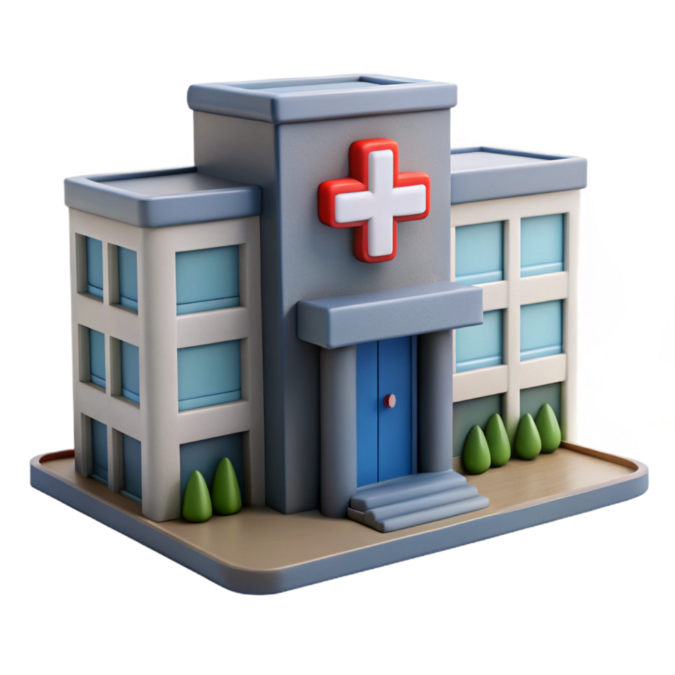 beautiful creative Hospital Building Exterior Daytime Cutout high quality png