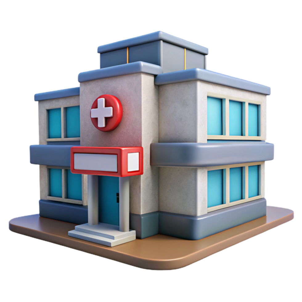 beautiful vintage Hospital Building Exterior Daytime Cutout png