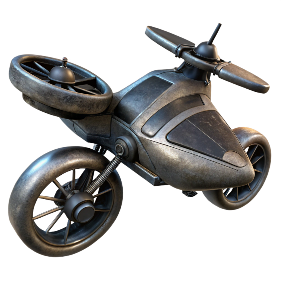 elegant rustic Hoverbike Side Angle Black Cutout high quality png