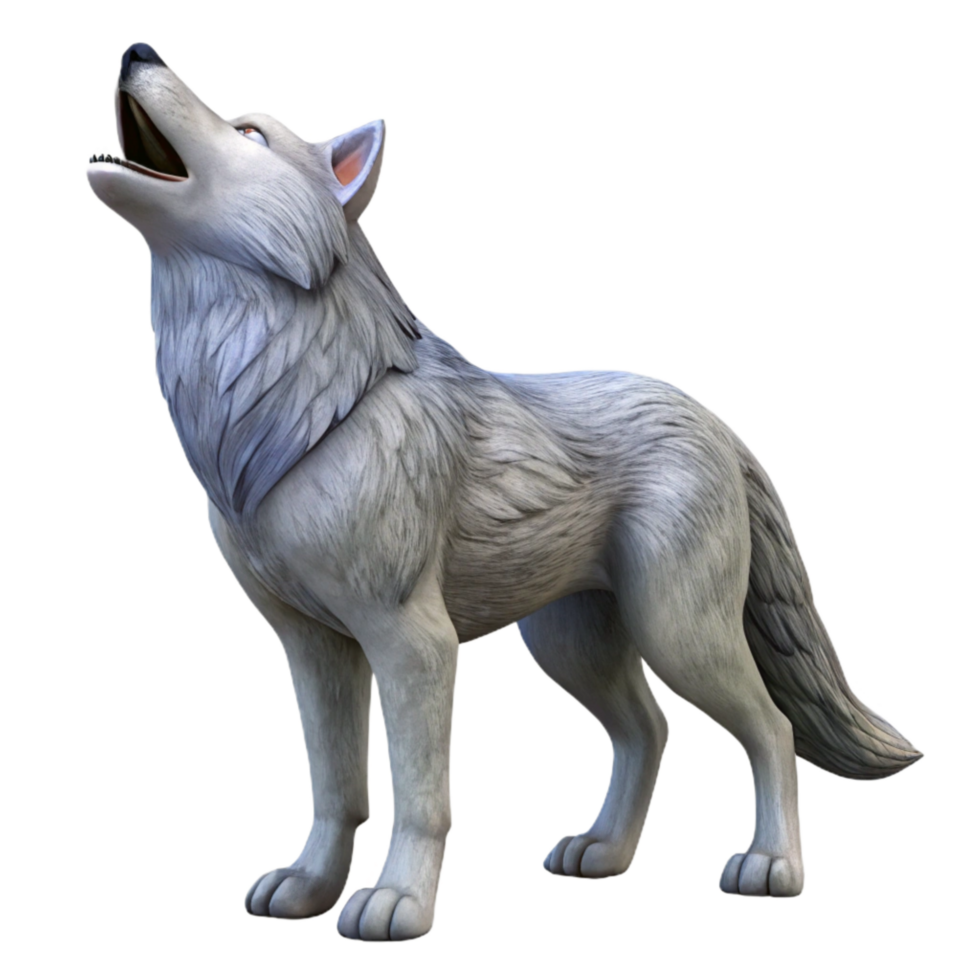 impressive classic Howling Wolf Cutout Transparent Background genuine png