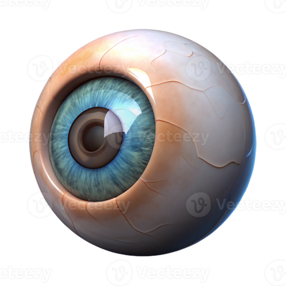 serene modern Human Eye with Reflective Surface Transparent png
