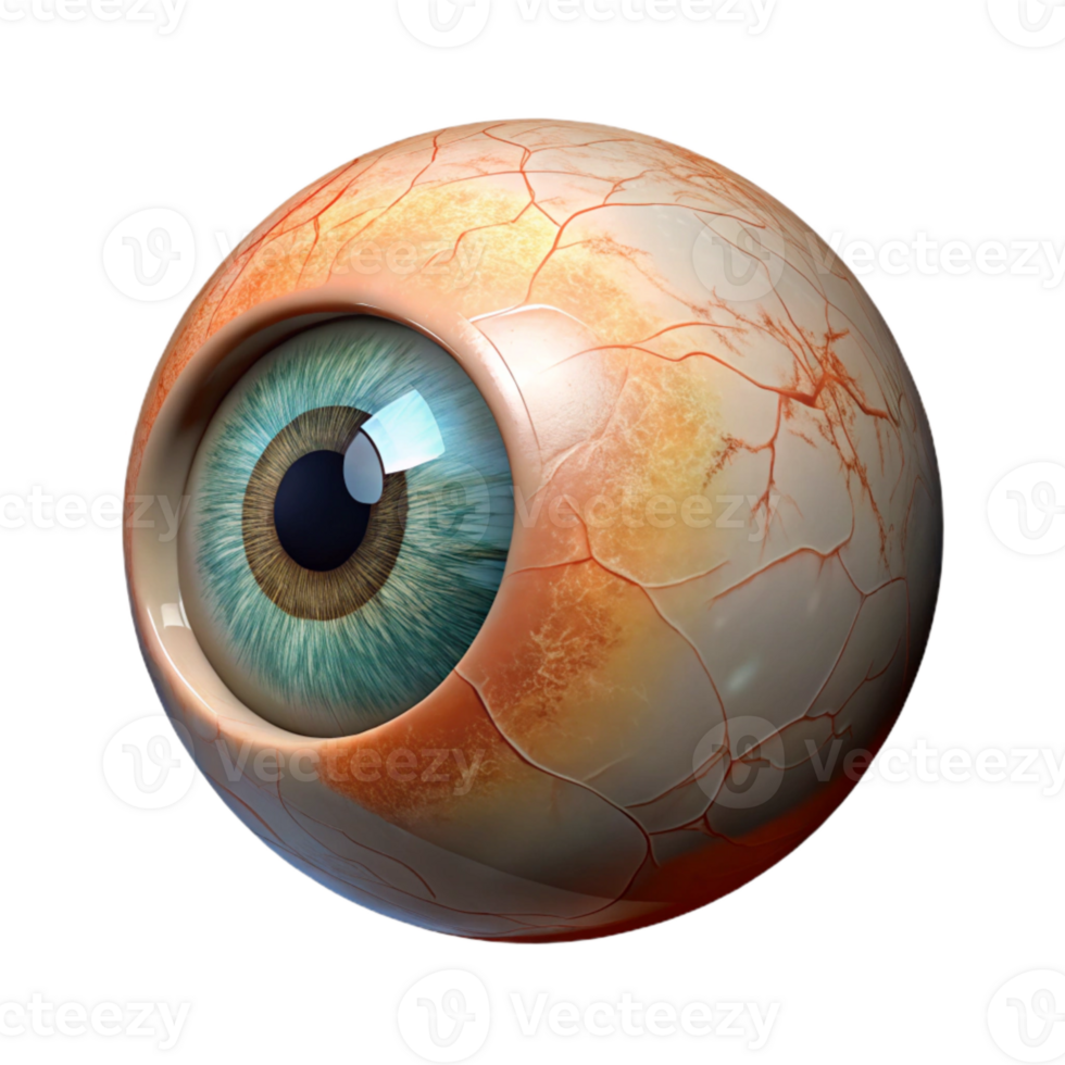 beautiful artistic Human Eye with Reflective Surface Transparent original png